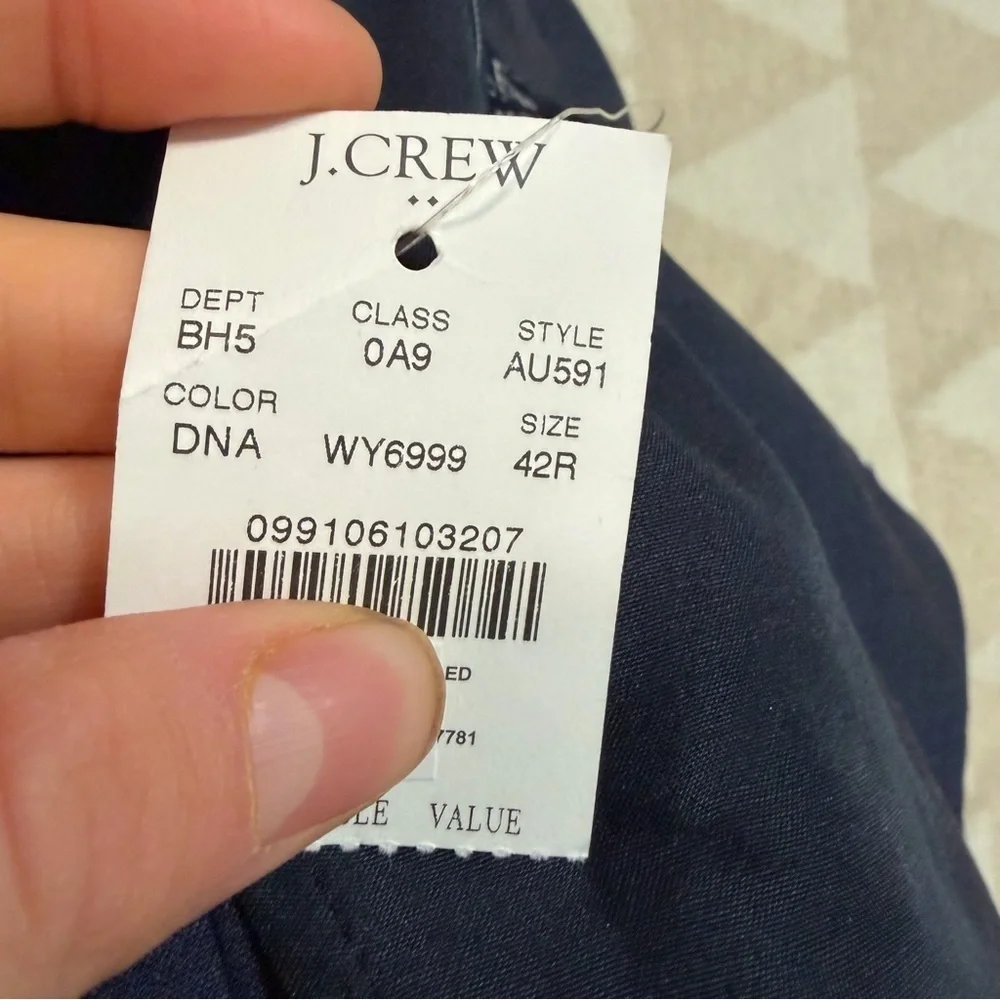 J crew dark navy Slim-fit Thompson performance suit jacket